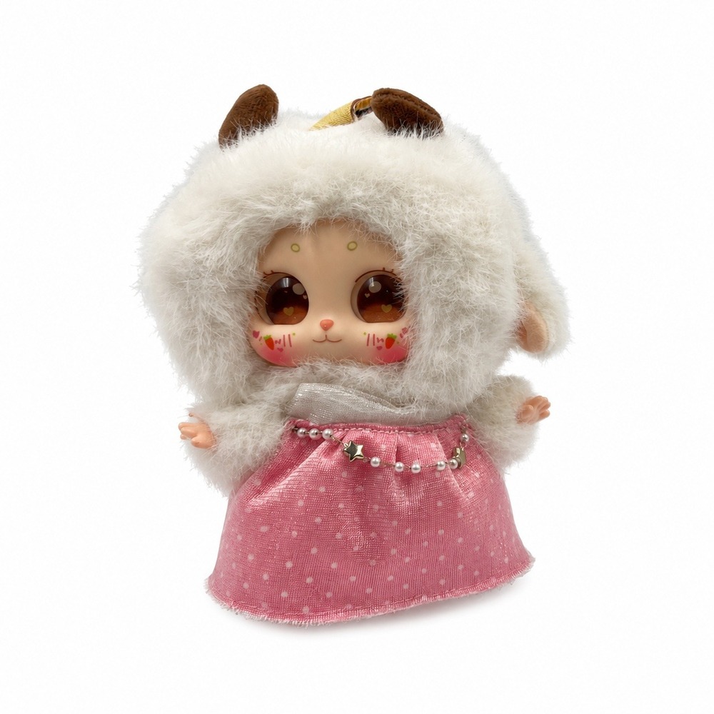 Baby Three x Milly Sweet Dream Lamb Plush Blind Box Doll Pink Dress MIL-6969